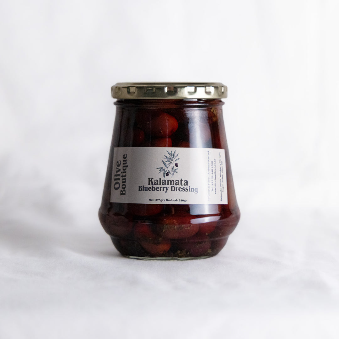 Kalamata Olives in Blueberry Dressing