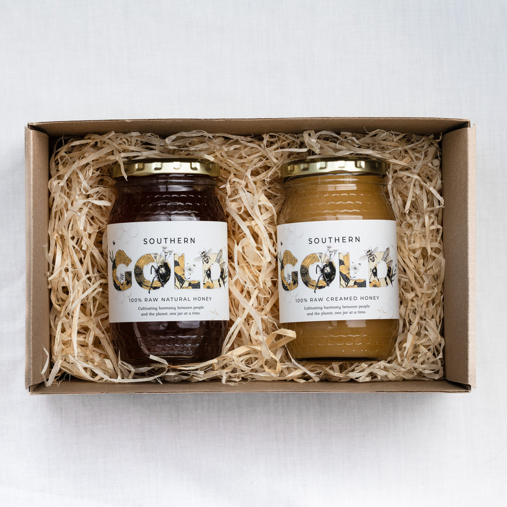 Harmony Gift Box | Raw & Creamed Honey – Southern Gold – Southern